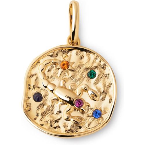 Ytseazn-- Charm Organic Colors Zodiaco. Pendentif En Laiton Avec Finition Plaque Or 18 Kt. Combinable Avec Collier.