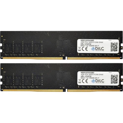 ytseazn-Dilc,Ram Ddr4 Dimm 4 Go,2 Mmoires Ram Pour Ordinateur Fixe,2400 Mhz,Pc4-19200 (288 Broches),Single Rank,Compatibles Avec Carte Mre Intel Ou Amd,Perfomance leves,Garanties  Vie,2 Pices