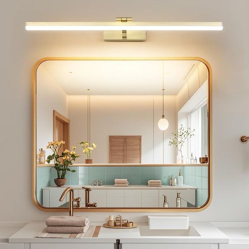 Ytseazn-Dimmable Applique Murale Pour Tableaux Et Vitrines,61cm 15w Or Brosse Led Miroir Salle De Bains Lumire Pivotante Intrieur clairage,3000k/4500k/6000k Lampes De Lecture Lampe D'affichage