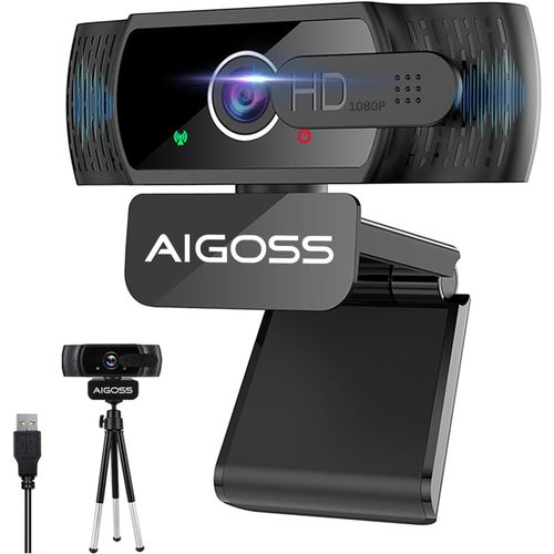 ytseazn-Full Hd 1080P Webcam Avec Privacy Shutter Et Trpied,Micro Intgr,Autofocus,Correction De La Lumire,Plug Play Sous Windows Macos Linux,Pour Pc/Mac/Portable/Tablette/Skype/Vido Zoom