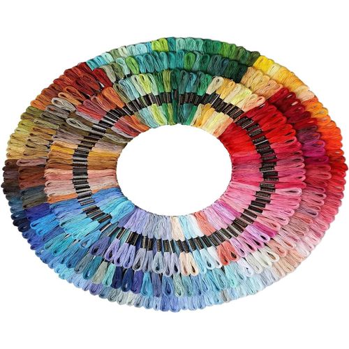Ytseazn-Lot De 100 cheveaux De Fil  Broder En Coton,Fil De Coton Vif,Texture Lisse,Projets D'artisanat,Facile  Travailler Pour Lematelassage Et Les Rparations