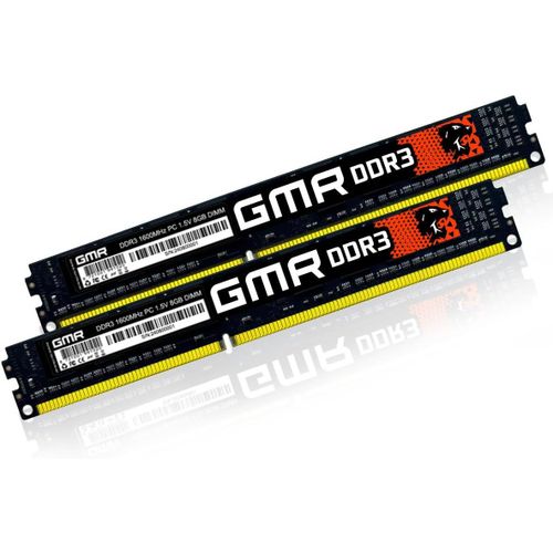 ytseazn-Mmoire Ram Haute Performance Ddr3 16 Go (2 X 8 Go) Pour Ordinateur-Ultra Rapide 1600 Mhz-Haute Compatibilit Avec Toutes Les Marques-Mise  Niveau De La Mmoire Ram De Bureau-Design Dor