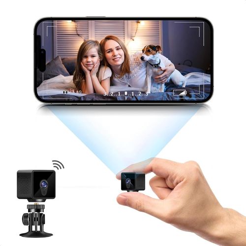 Ytseazn-Mini Camra De Surveillance 2k 1080p Hd-Transmission En Direct-Application Mobile-Camra De Surveillance Intrieure Wifi Avec Batterie-Moniteur Bb Avec Dtecteur De Mouvement