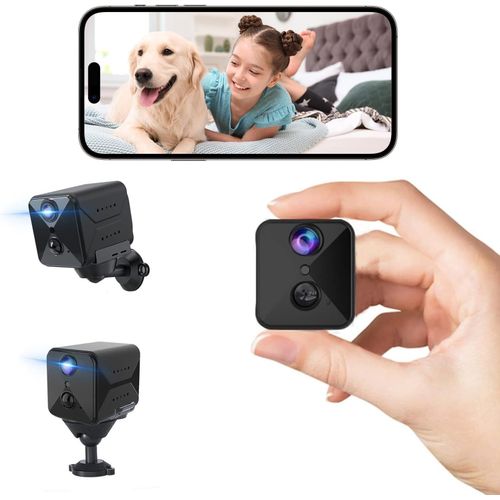 Ytseazn-Mini Camra De Surveillance Full Hd-Camra De Surveillance Intrieure-Transmission En Direct-Application Mobile-90 Jours-Batterie En Veille-Wifi-Avec Dtecteur De Mouvement -