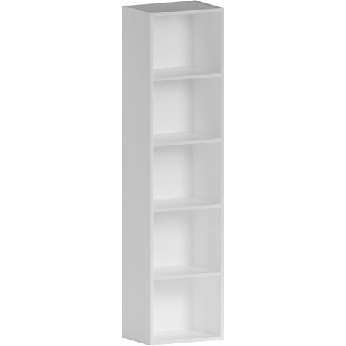 Ytseazn-Oxford Bibliothque  5 tagres,Bois Blanc,Meuble Pour Bureau,Salle De Sjour Ou Chambre