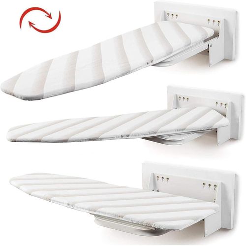 ytseazn-Petite Planche  Repasser Pliable, Suspendre-Avec Couvercle Rsistant  La Chaleur-Rotation  180-Avec Matriel De Fixation-Blanc,Planche  Repasser Pliable Pour Meuble
