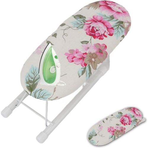 ytseazn-Planche  Repasser De Table,Planche  Repasser Pliable,Petite Planche De Table,Planche  Repasser De Voyage Portable Pliable Pour Comptoir,Petits Espaces Et Dortoirs (Fleur)