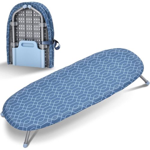ytseazn-Planche  Repasser De Table Pliable,Petite Planche  Repasser Pliable Et Portable Avec Pieds Antidrapants Pour Un Usage Domestique,31 X 82cm,Bleu