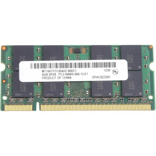 ytseazn-Pour Mt Ddr2 4 Go 800 Mhz Ram Pc2 6400S 16 Puces 2Rx8 1,8 V 200 Broches Sodimm Pour Mmoire D'Ordinateur Portable Installation Facile Facile  Utiliser