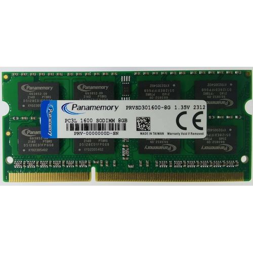 ytseazn-Ram 8 Go 2 Rx8 Pc3L-12800S Ddr3L 1 600 Mhz Sodimm 1,35 V Cl11 204 Broches Mmoire Portable