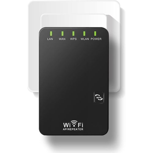 ytseazn-Rpteur Wifi 300Mbps Wireless Mini Repeater Sans Fil Amplificateur De Signal Rptiteur Wifi 2.4Ghz Wifi Extender,Wifi Booster,Antennes Intgres,2 Port Ethernet,Protection Wps