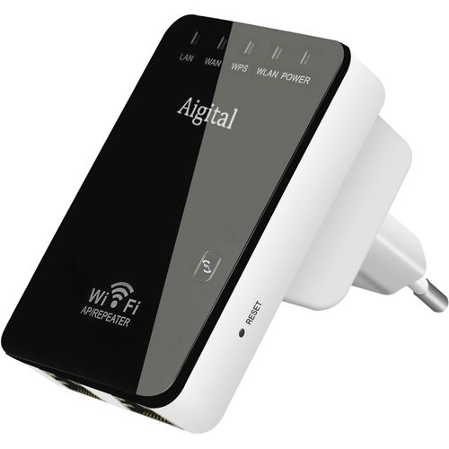 ytseazn-Rpteur Wifi Amplificateur Wifi 300Mbps 2.4Ghz,Mini Wifi Extender,Wifi Booster,Supprimez Les Zones Mortes,Antennes Interne,2 Port Ethernet,Wps,Compatible Avec Toutes Les Box Internet