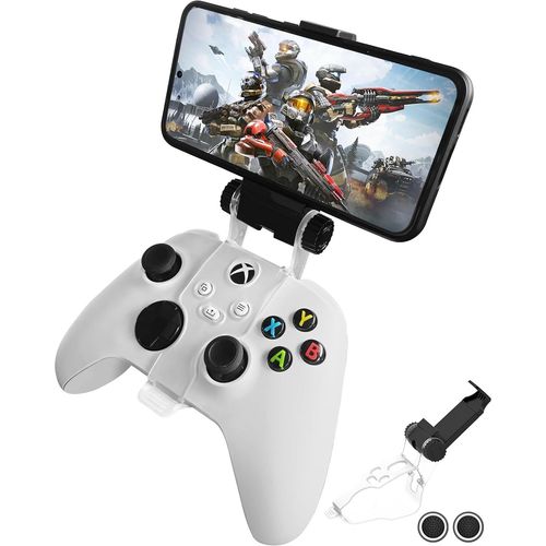 Ytseazn-Support De Tlphone Portable Pourmanette Xbox,Support De Tlphone Portable Compatible Avec Xbox Series S/X,Xbox One/S/X Gamepad,Clip Ajustable Avec 2 Capuchons De Poigne De Pouce