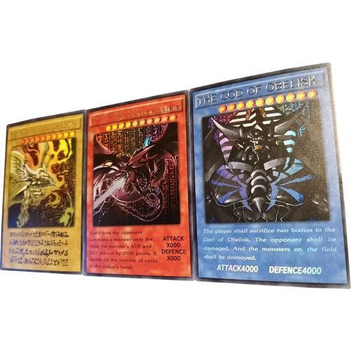 Yu Gi Oh Flash Cards Dieu égyptien Duel Monstres DIY Obélisque le Tourmenteur Le Dragon Ailé