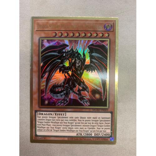 Yu-Gi-Oh Mged Fr009 Dragon Sombre Mtallique Aux Yeux Rouges Gold Rare