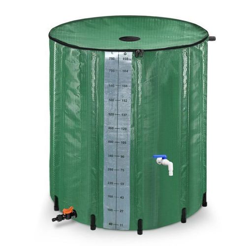 Yuenfong Reservoir D'eau De Pluie Pliable 750 L Collecteur D'eau Cuve En Pvc - Pour Recueillir L'eau De Pluie - Vert