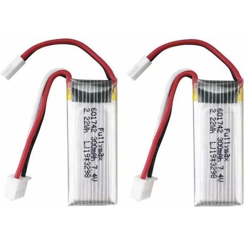 Yunique France 2pcs 7.4v 300mah Batteries Au Lithium Haute Vitesse Pour Wltoys F959 F959s Xk A600 A700 A800 A430 Rc Modle D?Avion