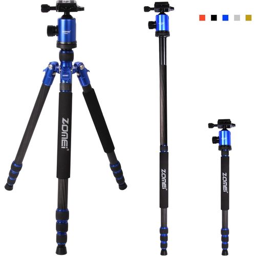 Z818C Appareil Photo numrique Portable Professionnel en Fiber de Carbone et camscope trpied Monopode Support avec rotule pour Toutes Les camras