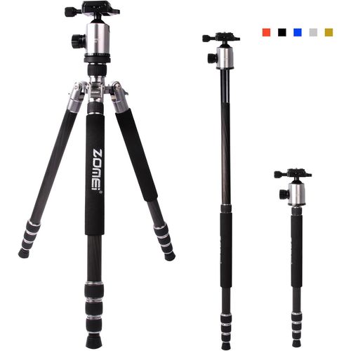Z818C Appareil Photo numrique Portable Professionnel en Fiber de Carbone et camscope trpied Monopode Support avec rotule pour Toutes Les camras