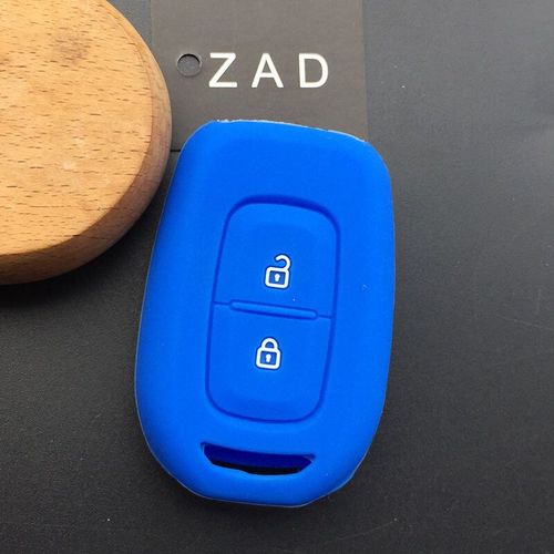 Zad-Juste De Cl De Voiture En Caoutchouc Silicone,Ensemble De Coques Pour Renault Duster,Dacia,Scenic,Master,Megane,Tlcommande  2 Boutons - Type Bleu