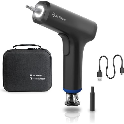 Zai Haus Visseuse Sans Fil 4 V Avec 4 Embouts Et Chargeur Usb C,Mini Tournevis Sans Fil,Porte-Embout Magntique,Rotation  Gauche,Affichage Du Couple Et Lumire Led I Perceuse-Visseuse