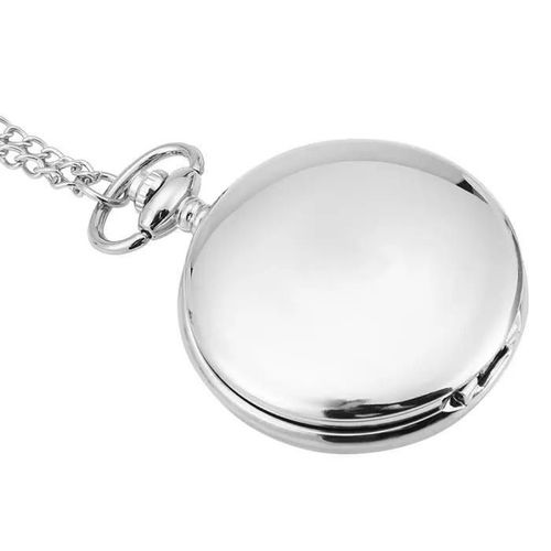 Zerone Montre De Poche  Quartz Pendentif De Collier De Montre De Poche Lisse Analogique  Quartz Classique Avec Chane En Argent