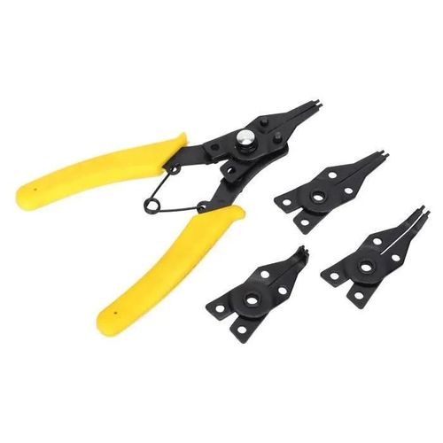 Zerone Pinces  Circlips Pince  Circlips 4 En 1 Outil De Combinaison  Main Interne/Externe Avec Poigne En Plastique