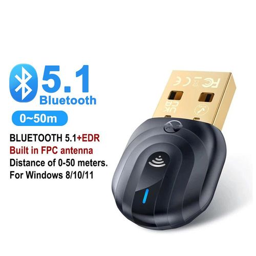 Zexmte-Adaptateur USB Bluetooth 180 5.4 5.3,5.1 m,dongle pour Windows 11/10/8.1,souris,clavier,rcepteur audio,metteur - Type 50m Bluetooth 5.1