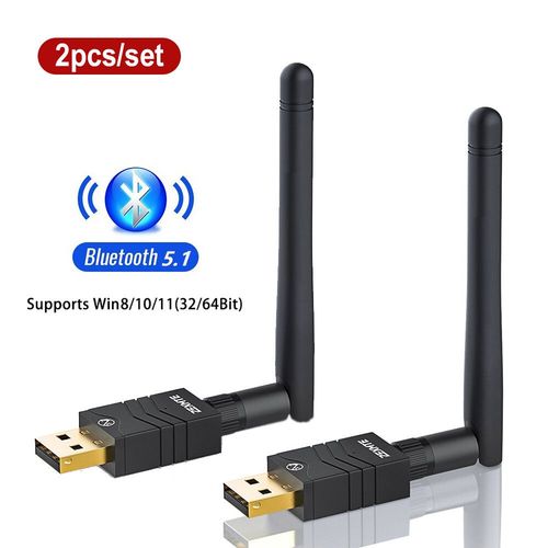 Zexmte-Adaptateur USB Dongle Rcepteur metteur pour Haut-Parleur Souris Musique,Bluetooth 100,5.1 m,Windows 11,10/8,2Pcs - Type B BT5.1 2PCS