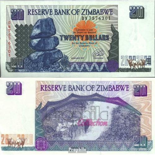 Zimbabwe 7a Neuf 1997 20 Dollars