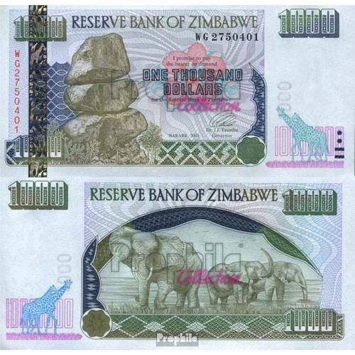 Zimbabwe Pick-No: 12 Neuf 2003 1000 Dollars