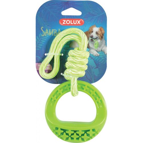 Zoluxjouet Pour Chien Rond En Tpr Et Corde De Couleur Vert, Samba