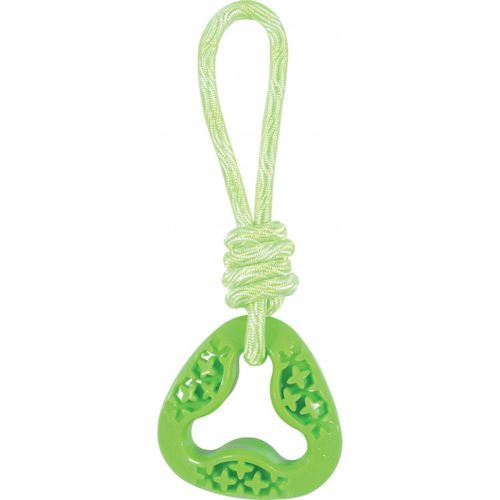 Zoluxjouet Pour Chien Triangle En Tpr Et Corde De Couleur Vert, Samba.