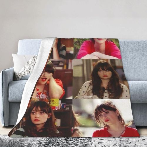 Zooey Actor Deschanel Couverture Polaire Lgre En Peluche Moelleuse, Chaude, Douce Et Confortable, Parfaite Pour Lit, Canap, 127 X 101,6 Cm
