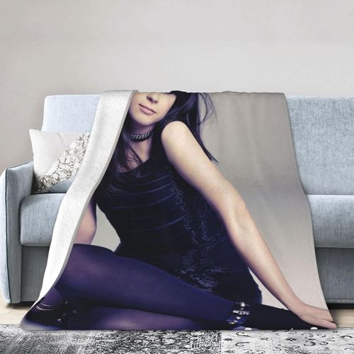 Zooey Actor Deschanel Couverture Polaire Lgre En Peluche Moelleuse, Chaude, Douce Et Confortable, Parfaite Pour Lit, Canap, 127 X 101,6 Cm