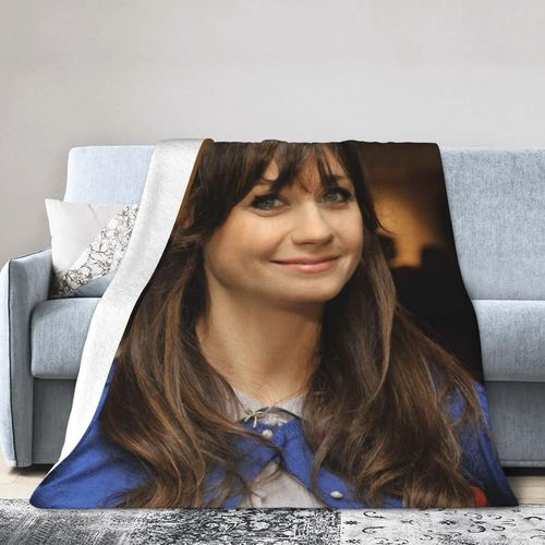 Zooey Actor Deschanel Couverture Polaire Lgre En Peluche Moelleuse, Chaude, Douce Et Confortable, Parfaite Pour Lit, Canap, 152,4 X 127 Cm