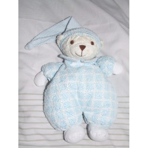Ours Nounours Carreaux Bleu