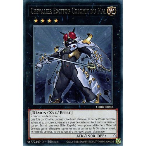 Yu Gi Oh Crbr Fr048 Chevalier Exciton Colonie Du Mal Rare