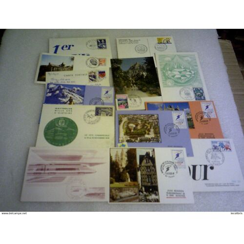 Lot De 30 Cartes Philatéliques Françaises