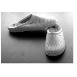 Sabots En Cuir Blanc Ajoure Dessus Et Dedans Cuir Semelle Anatomico 42 Chaussures Tres Reposante Pour Supporter Fatigue Dian Calzado Laboral Anatomico