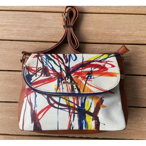 Sac à Main Dame Épaule Bandoulière DESIGUAL Acid Ink Breda Maxi Design Tendance