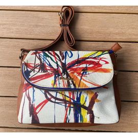 Sac à Main Dame Épaule Bandoulière DESIGUAL Acid Ink Breda Maxi Design Tendance