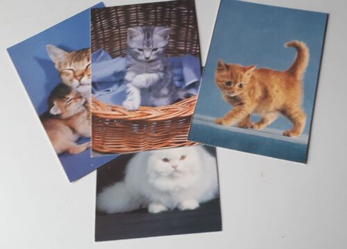Quatre Cartes Postales Couleur De La Collection Photographics Cats 20 Georgeous Cats De Bloomsbury Books 1994-Modèles Différents-Maternal Affection/Silver Tabby Kitten/Ginger Kitten/Star Among Stars