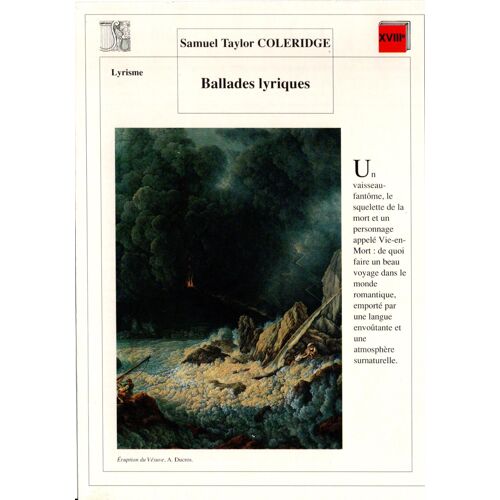 Fiche Lecture / Littérature Samuel Taylor Coleridge Ballades Lyriques