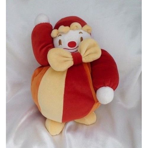 Doudou Peluche Clown Boule Rouge Orange Jaune Sucre D'orge