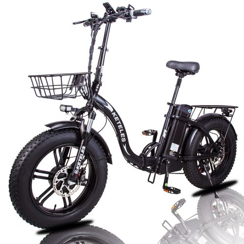 Vélo Électrique Pliable Keteles Kf9 Pro 2000w 48v 26ah Double Moteur 50km/H Frein À Disque Hydraulique Autonomie Maximale 120km 2×85 N·M - Noir
