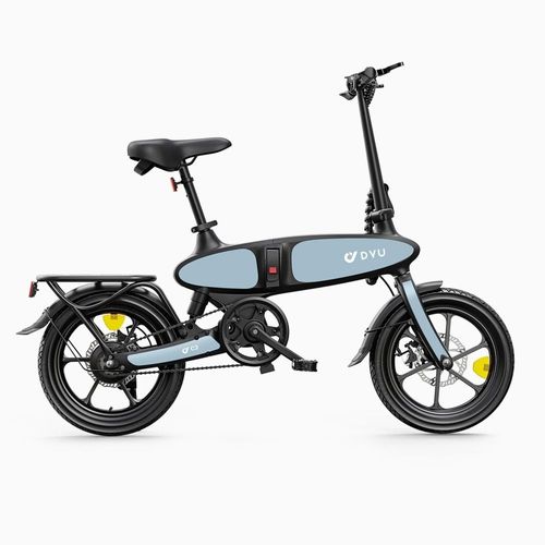 Vélo Électrique Pliable Dyu C2 16 Pouces 250 W 48 V 7,5 Ah Autonomie Maximale 40 Km Frein À Disque 25 Km/H - Bleu