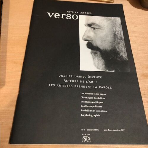 Arts Et Lettres Verso N°4 Dossier Daniel Dezeuze Acteurs De L'art : Les Artistes Prennent La Parole