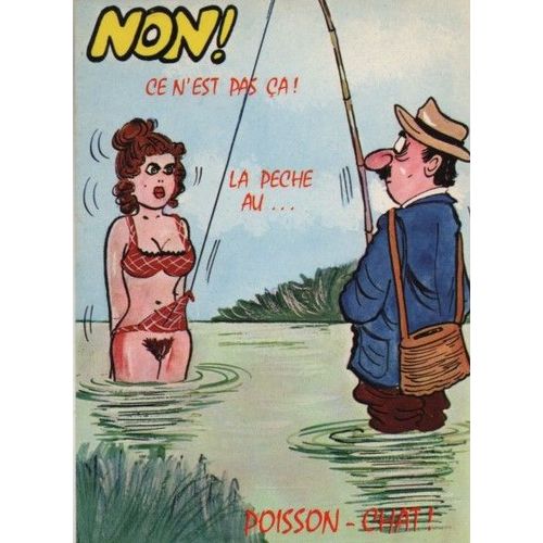 Carte Postale N° 720 Serie Peche Theme Humour - Non Ecrite - Non ! Ce N'est Pas Ca ! La Pêche Au... Poisson- Chat ! Éditions Lyna - Paris .