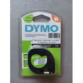 Recharge Dymo Papier Blanc 12 Mm X 4 M